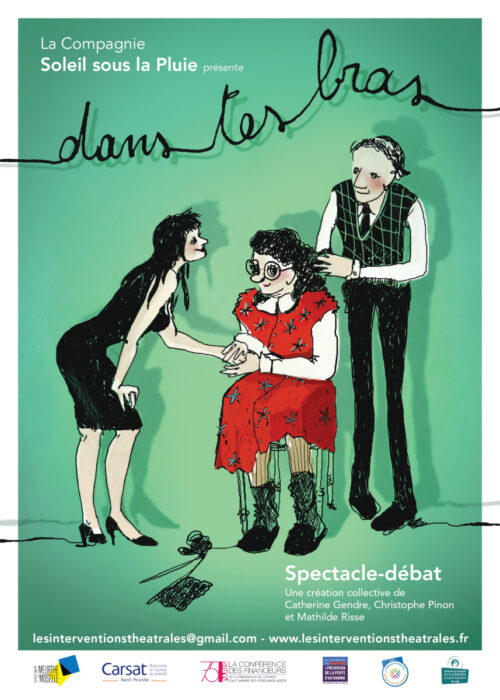 Affiche du spectacle-débat dans tes bras