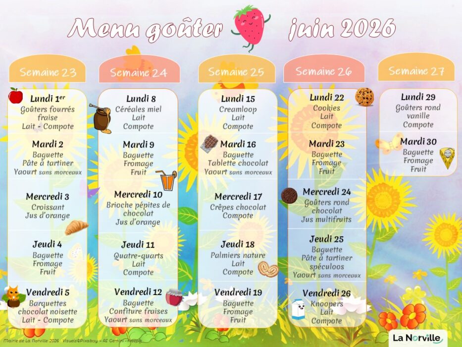 2026 - 06 Menu goûter • juin 2026