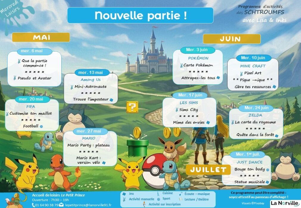 Programme des activités mai - juin SCHTROUMFS